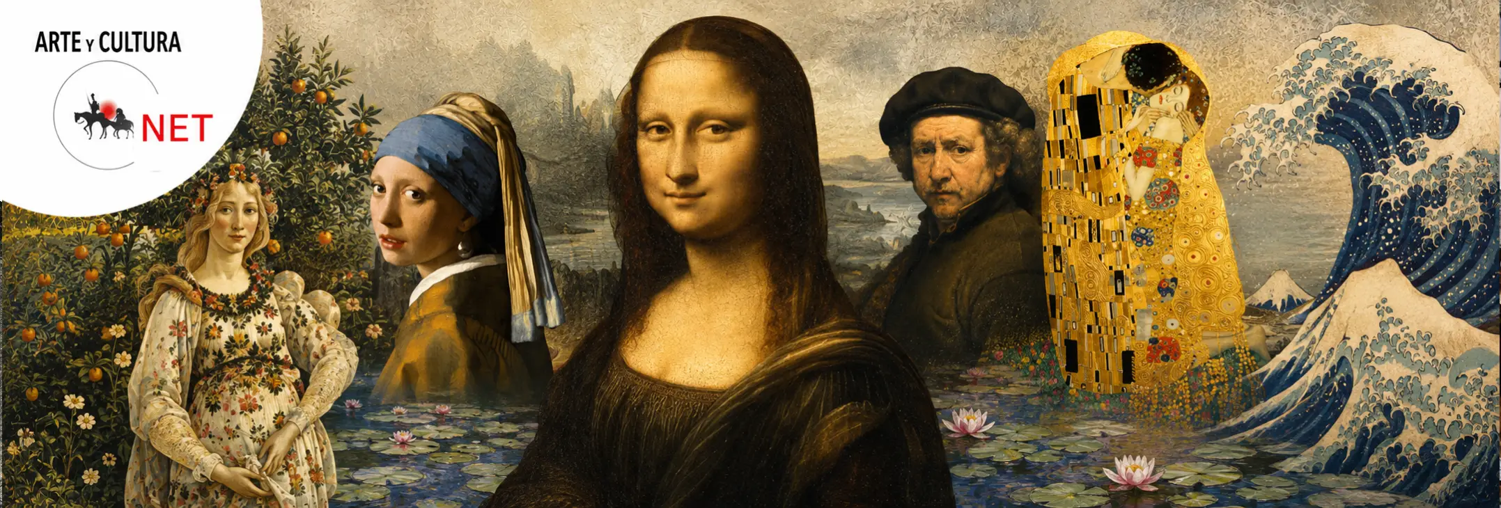 Collage de obras maestras universales de Arte y Cultura NET